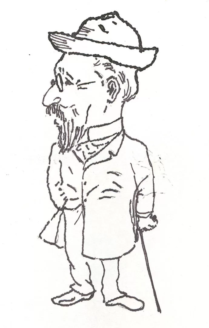 LUCAS CÓRDOBA. Una de las innumerables caricaturas del destacado gobernante, que publicó el diario El Orden LA GACETA / ARCHIVO