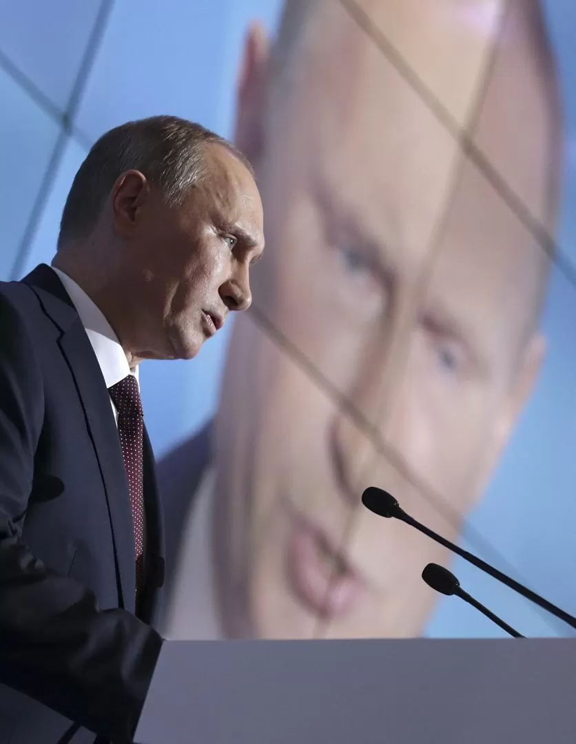 MENSAJE. Putin habla en Valdai, un sitio turístico cercano a Moscú. REUTERS