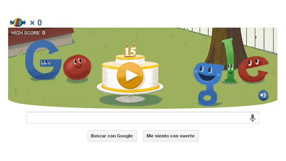 Google celebra sus 15 años con un piñata