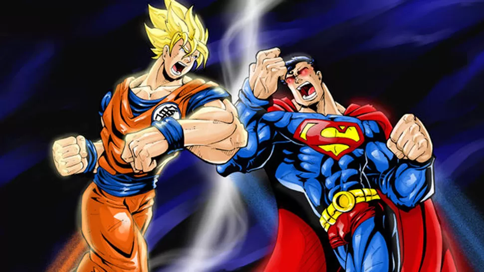 MISMO OBJETIVO. Tanto Gokú como Superman son superhéroes alienígenas que buscan defender la Tierra. FOTO TOMADA DE OTAKUPLANETA.BLOGSPOT.COM