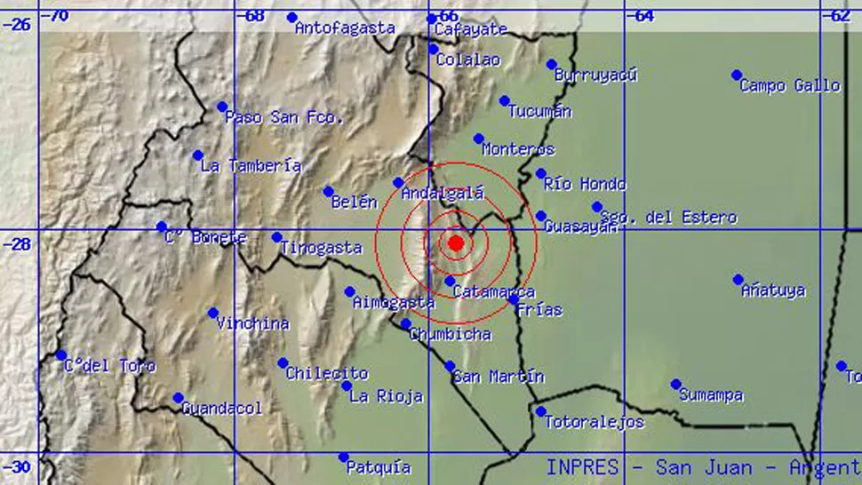 Un sismo en Catamarca se sintió en Tucumán
