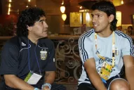 Maradona contra el Kun Agüero: es un cagón