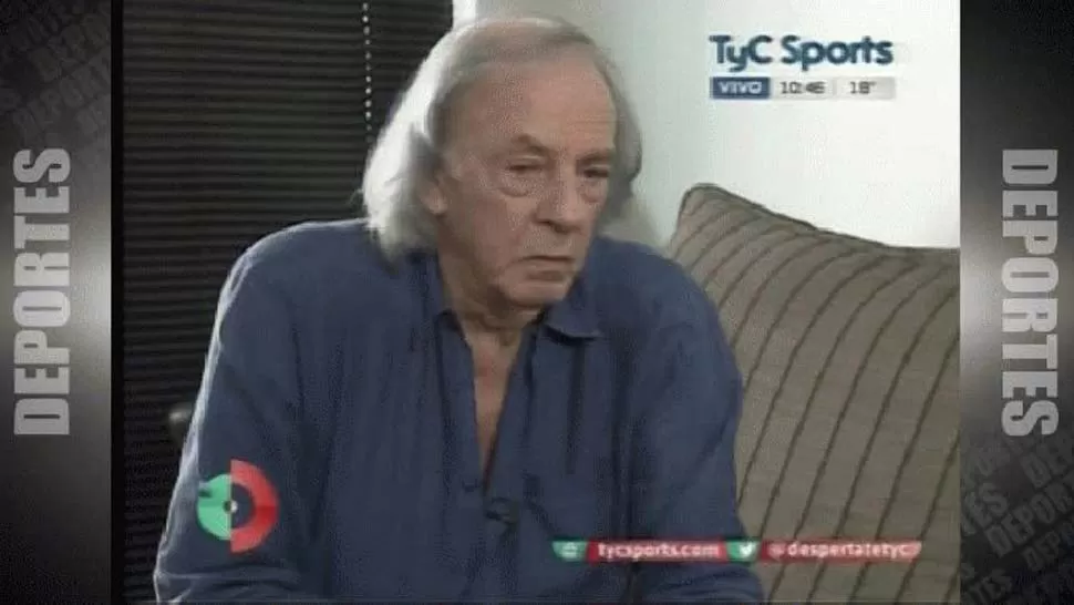 REFERENTE. Menotti fue entrevistado en TyC Sports. FOTO TOMADA DE INFOBAE.COM