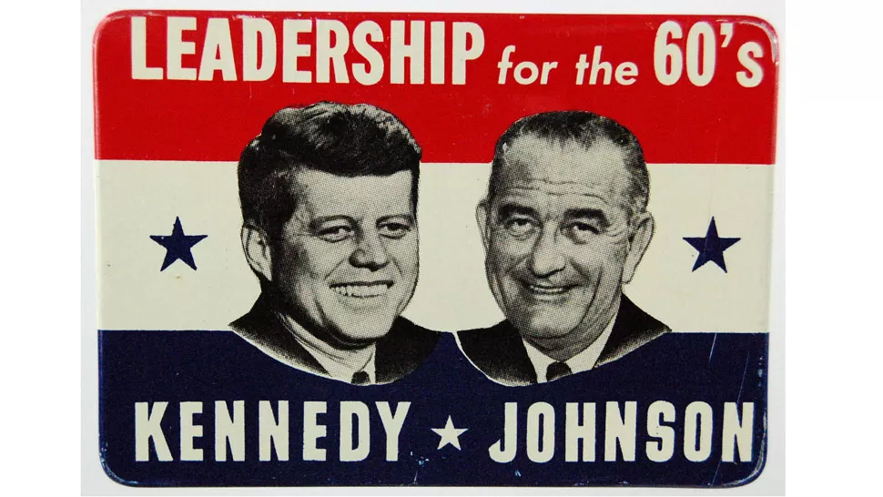 CAMPAÑA. La fórmula Kennedy-Johnson, para las elecciones de 1960. 