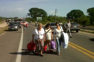 Por una protesta, no se puede circular por la ruta 38