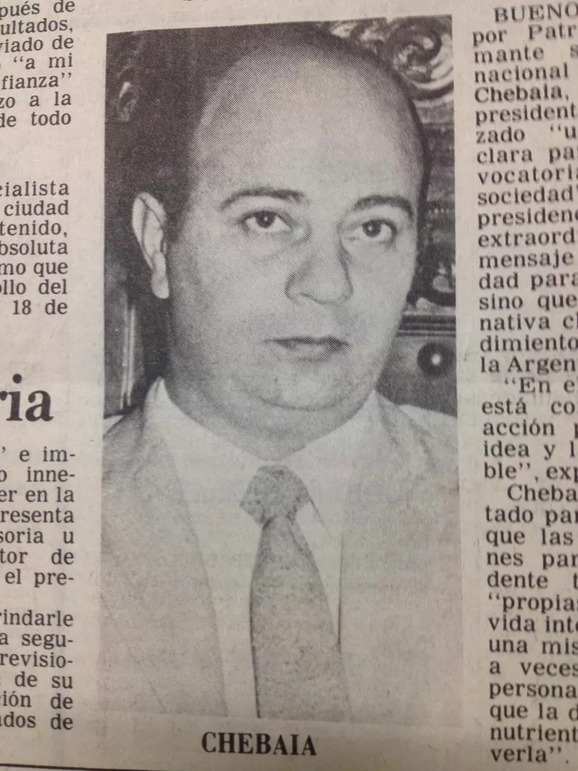 UN TUCUMANO. Rubén Chebaia en un retrato de la década de 1980.