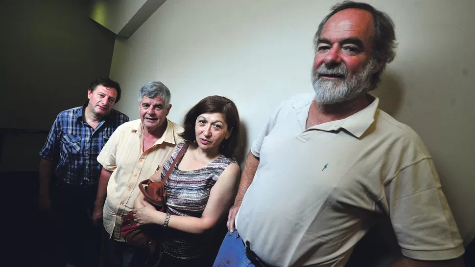 LOS 70 Y LOS 80. Neme Scheij, Masaguer, Turbay y Korstanje (izquierda a derecha) contarán su experiencia militante.  LA GACETA / FOTO DE DIEGO ARAOZ