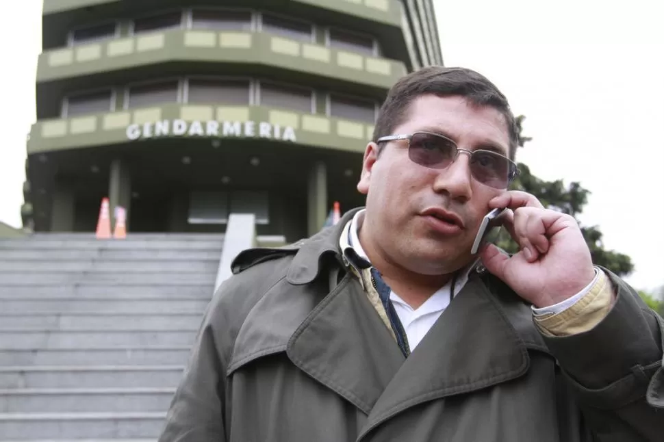 PROTAGONISTA. Maza fue uno de los voceros de la protesta de gendarmería en 2012.  DYN (ARCHIVO)
