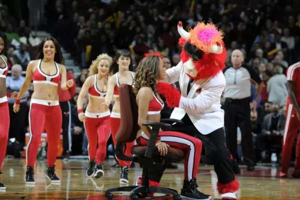 El día que la mascota de Chicago Bulls le pidió matrimonio a una porrista