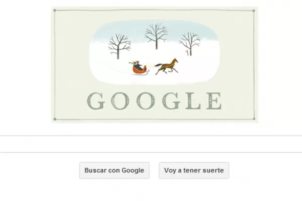 Google desea felices fiestas mediante un simpático doodle