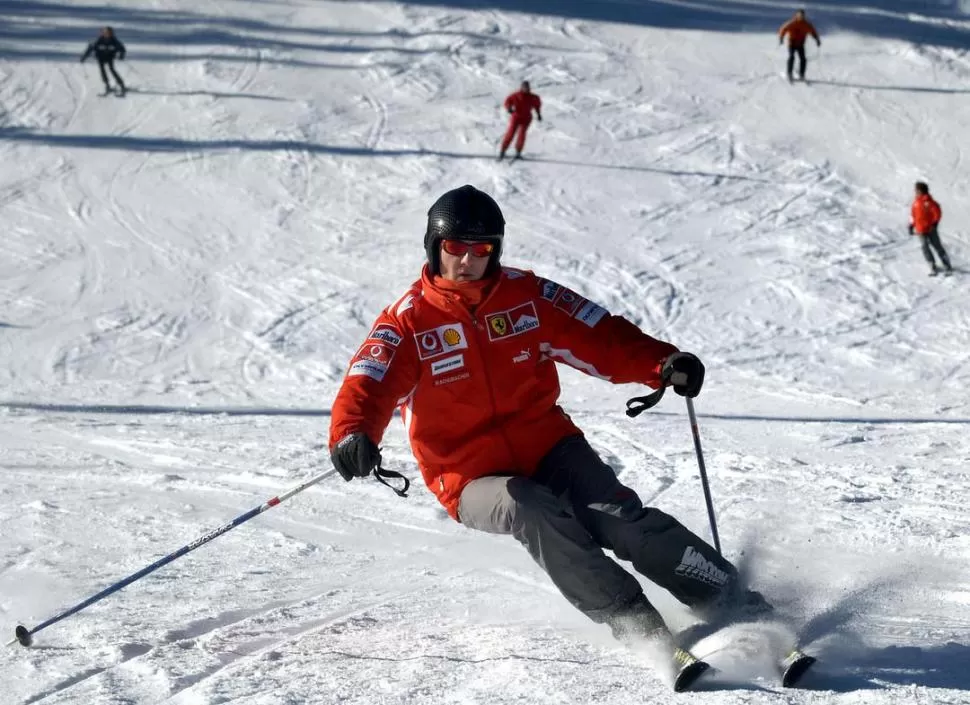 APASIONADO. El múltiple campeón mundial de F-1 practica esquí desde hace muchos años, al punto que es un experto. 