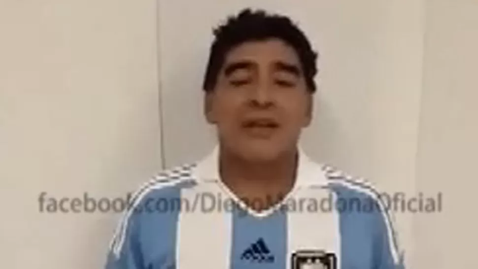 POLEMICO. El mensaje de Diego Maradona por el Año Nuevo. CAPTURA DE VIDEO.