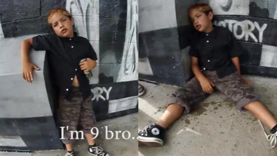 SORPRENDENTE. El niño neocelandés completamente alcoholizado. CAPTURA DE VIDEO.