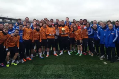 Cristiano Ronaldo festejó el Balón de Oro con sus compañeros