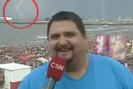La caída del rayo en Mar del Plata se vio en vivo por TV