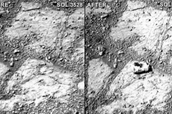Un ufólogo demanda a NASA por no investigar la roca que se apareció frente al Opportunity