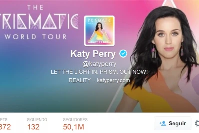 Katy Perry supera los 50 millones de seguidores en Twitter