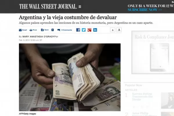 The Wall Street Journal habló de una megadevaluación en Argentina