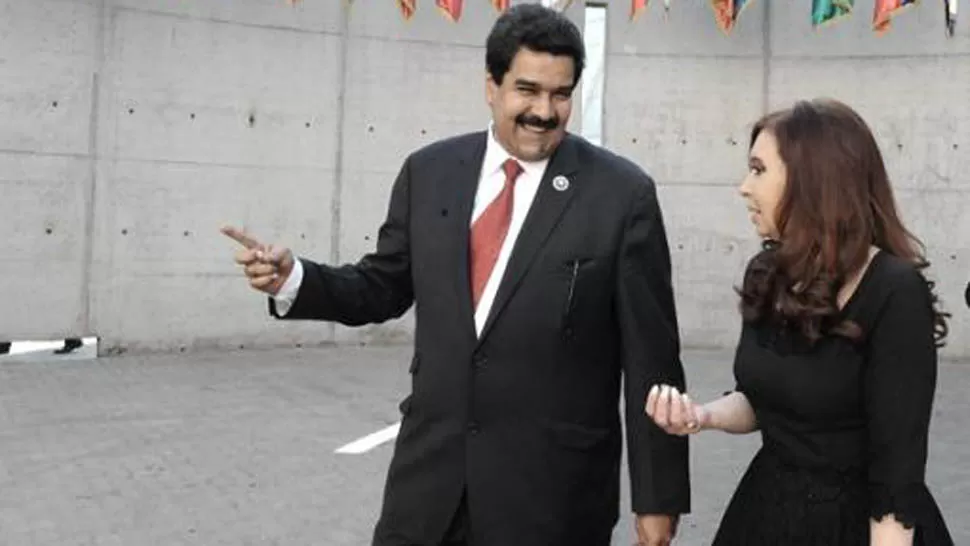 PRESIDENTES. Maduro y Cristina mantienen una relación amena. LA GACETA
