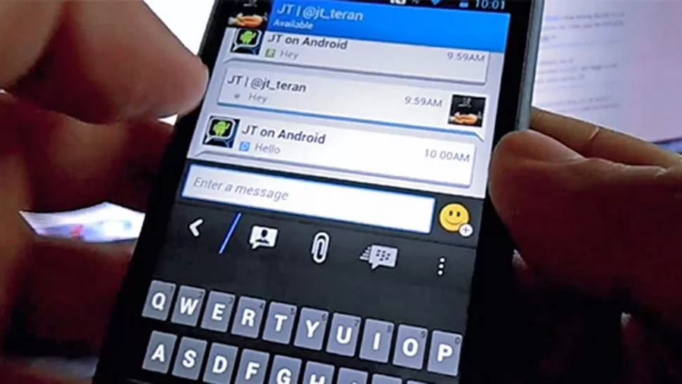 ACTUALIZACION. Ahora se permiten llamadas gratuitas en Blackberry Messenger para Android e iOS. FOTO TOMADA DE ENGADGET.COM