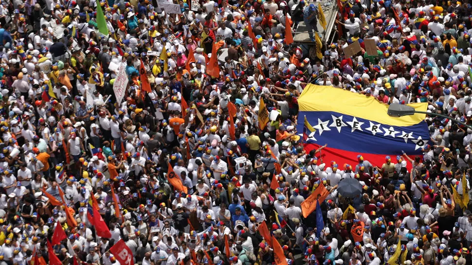 MASIVA. Una nueva jornada de protesta en Venezuela. REUTERS