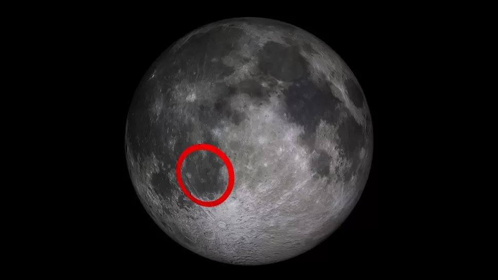 CRATER. Las consecuencias del impacto registrado en la Luna. FOTO TOMADA DE HUFFINGTONPOST.ES