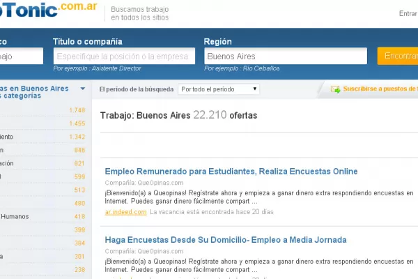 <i>El mercado laboral en Buenos Aires</i>