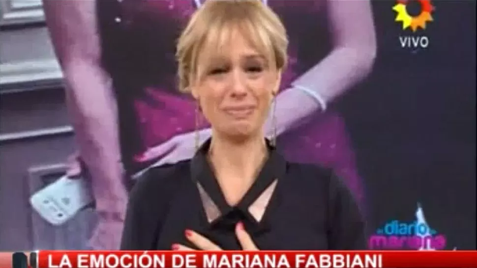 QUEBRADA. Mariana Fabbiani recibió dos noticias durísimas en cuestión de minutos. CAPTURA DE VIDEO