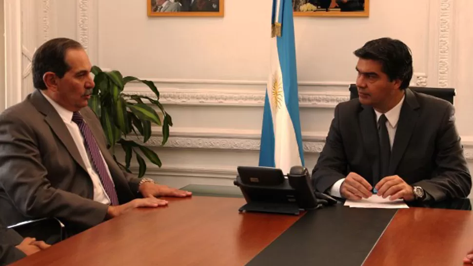 EN BUENOS AIRES. Alperovich se reunió hoy con el jefe de Gabinete. FOTO PRENSA Y DIFUSIÓN
