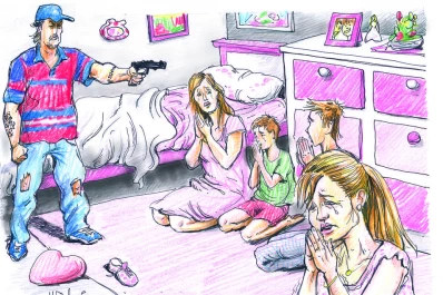 Se despertó y un ladrón le apuntaba a la cabeza