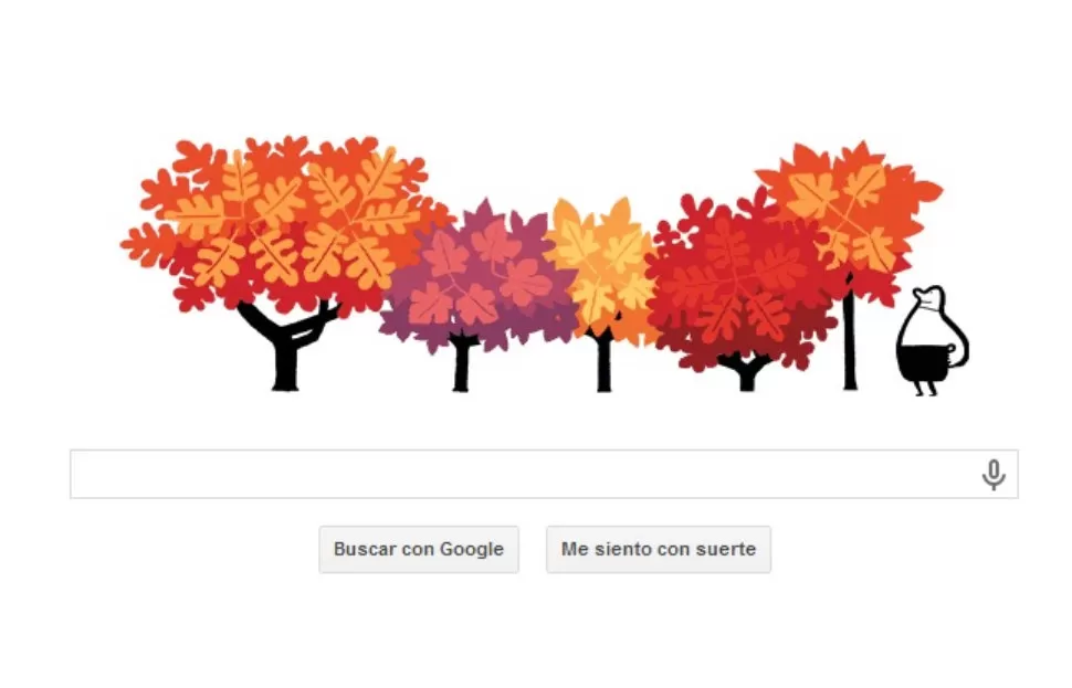 ¡BIENVENIDO, OTOÑO! Google celebra el primer día otoñal. CAPTURA DE PANTALLA