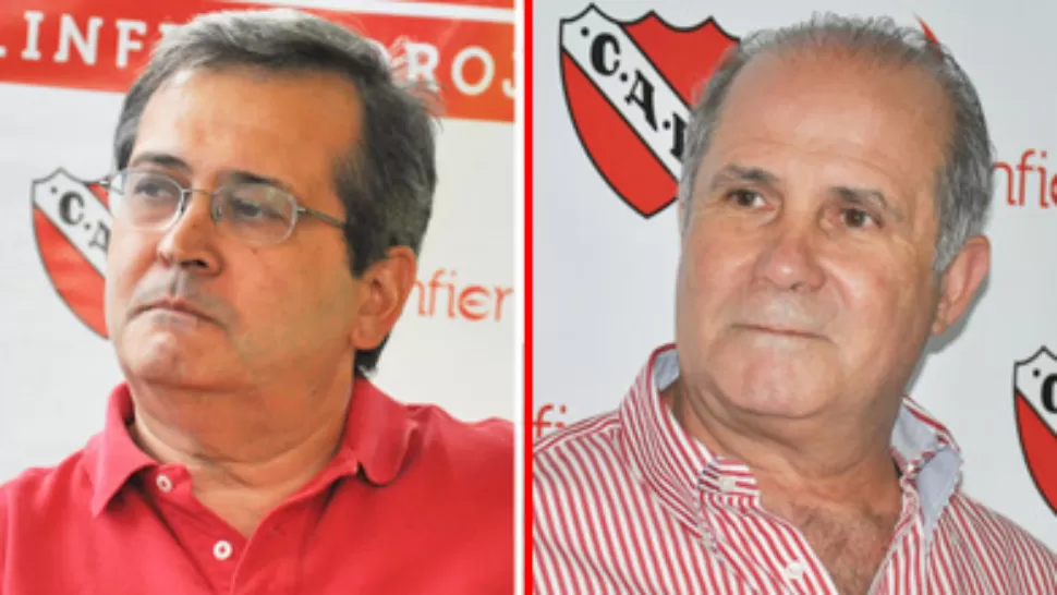 RIVALES. Javier Cantero y Baldomero Alvarez se disputaron la presidencia de Independiente en las últimas elecciones. Ganó Cantero, hoy Alvarez le pide que adelante las elecciones por el bien del club. 