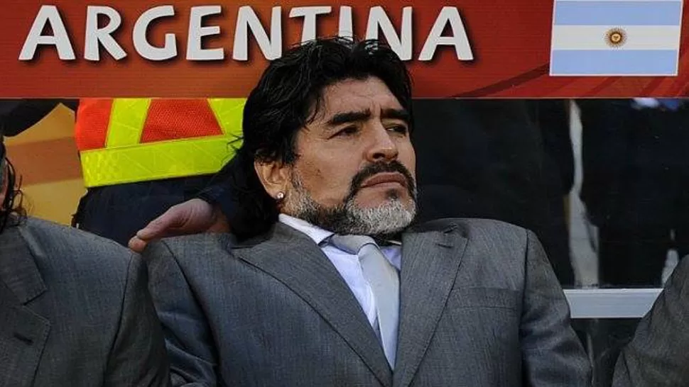 SUDÁFRICA 2010. Maradona no tuvo éxito como DT de la Selección. FOTO TOMADA DE QUEPASASALTA.COM.AR