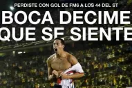 River festeja con afiches la victoria en La Bombonera