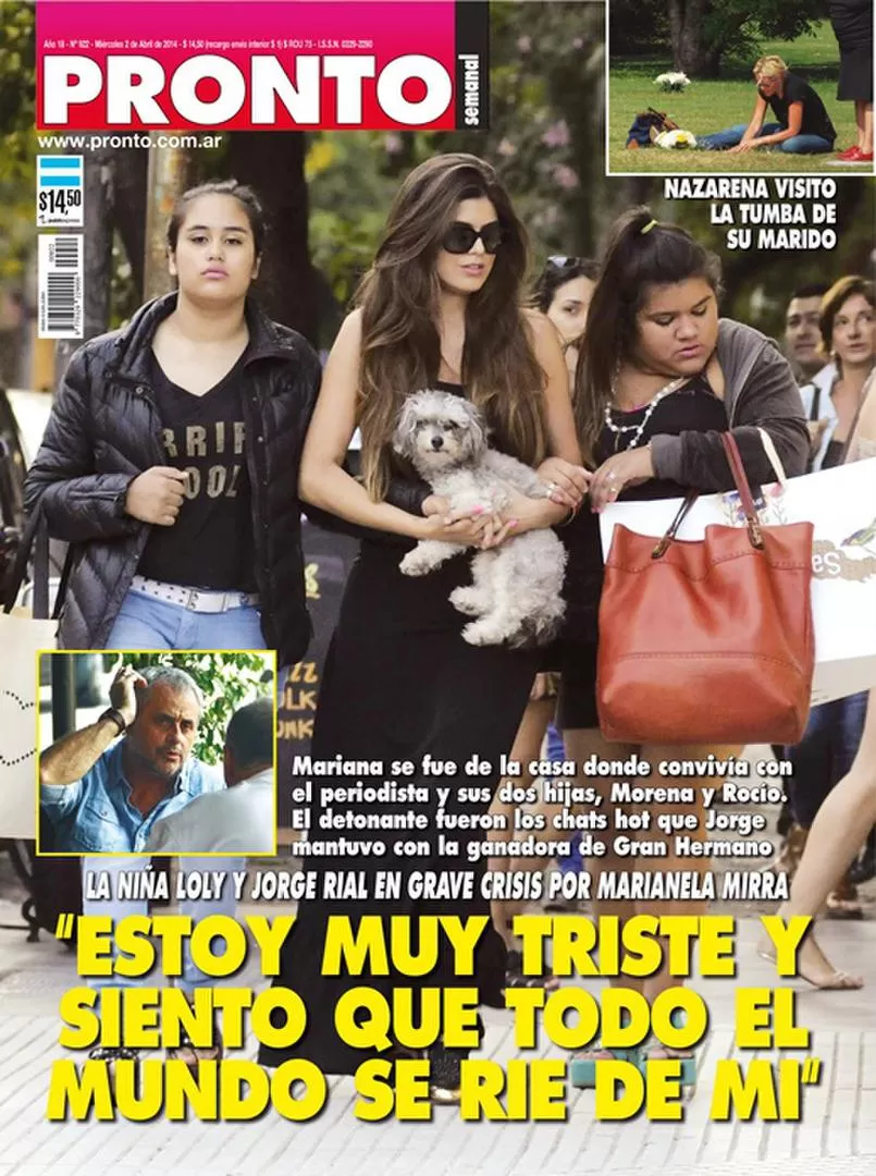 EN TAPA. La separación entre Rial y Antoniale se impone en las revistas. 