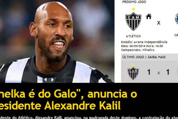 Anelka será compañero de Ronaldinho en Atlético Mineiro