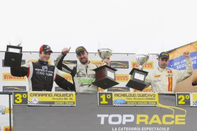 Micheloud le arrebató el triunfo a Canapino en la última recta