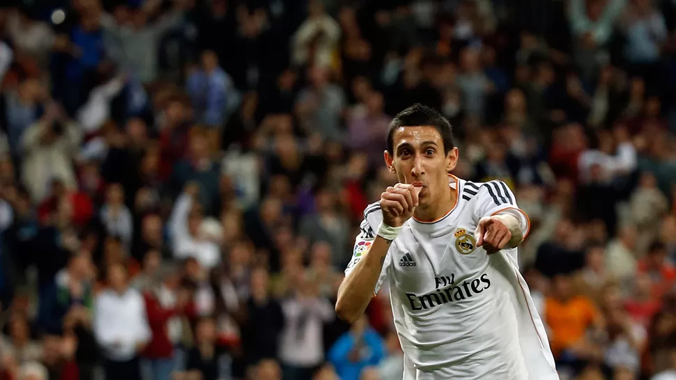 CON ACENTO ARGENTINO. Di María abrió el marcador para el Real Madrid, REUTERS.