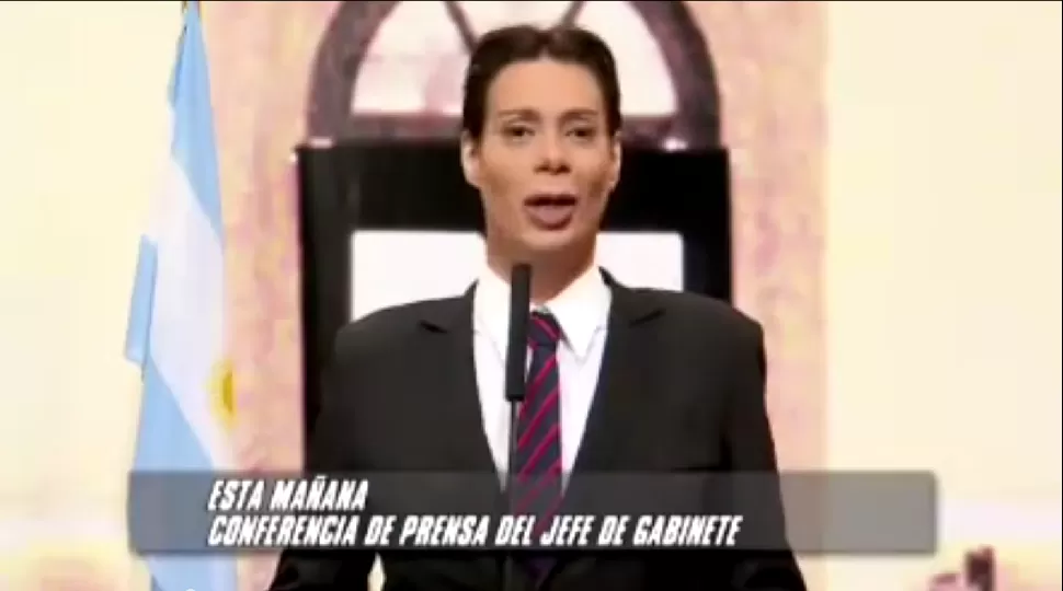 Oggi Junco en la piel de Jorge Capitanich. CAPTURA DE TV. EL TRECE.  