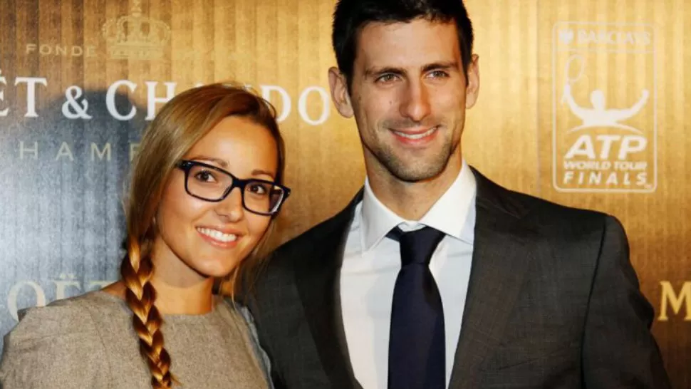 CONTENTOS. Djokovic anunció su futura paternidad junto a Jelena Ristic. IMAGEN DE TWITTER.COM