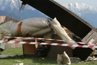 Un joven murió aplastado por una cruz en honor a Juan Pablo II