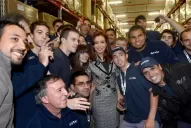 Cristina celebró “abriendo lugares de trabajo”