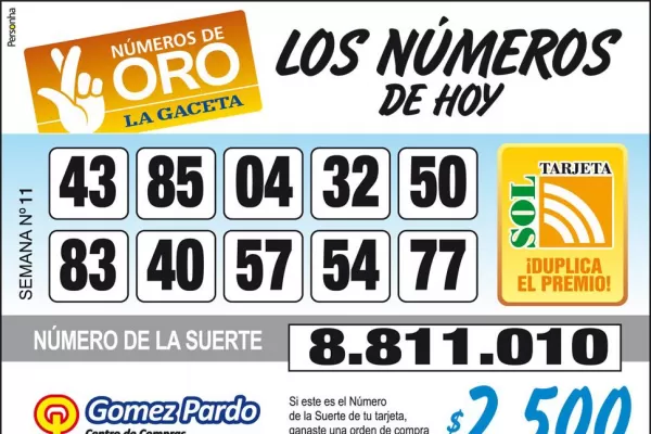 Los Números de Oro de LA GACETA