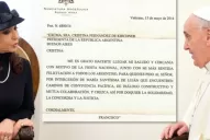 El Vaticano desmintió que el Papa Francisco le haya enviado una carta a Cristina
