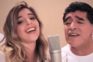 Diego y Dalma Maradona protagonizan un videoclip mundialista