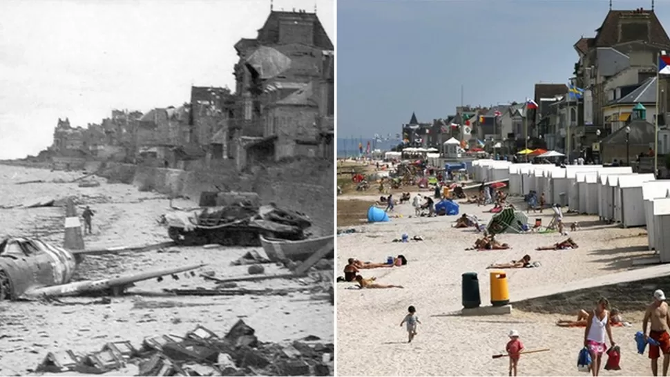 BUNKER. Tropas estadounidenses se congregan alrededor de una fortaleza alemama capturada en la playa de Omaha, cerca de Saint-Laurent-sur-Mer. FOTOS DE REUTERS