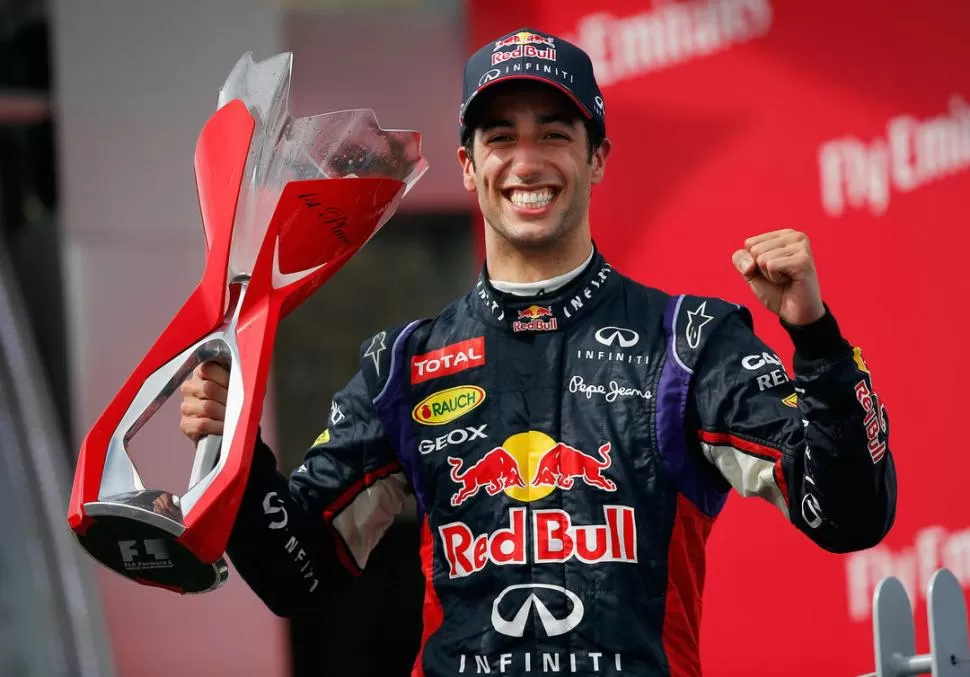 MUY AMPLIA. Ricciardo, que vive sonriendo, en Canadá lo hizo aún más. 
