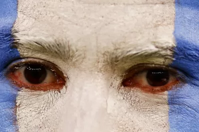 El Maracaná se puso celeste y blanco