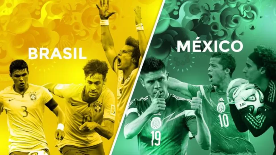 Brasil vs. México: Alineaciones