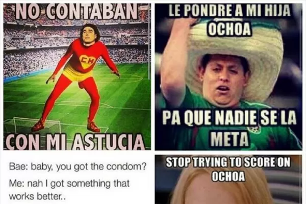 Hinchas mexicanos idolatran a Ochoa con divertidos afiches